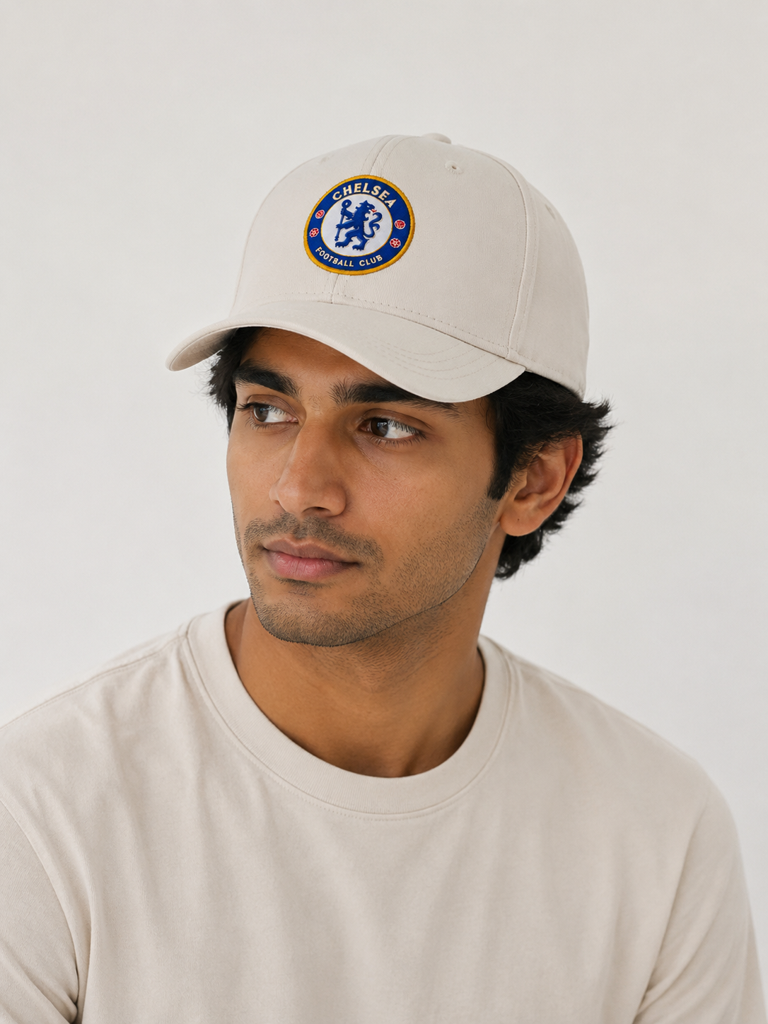 Chelsea Cream Crest Baseball Cap
