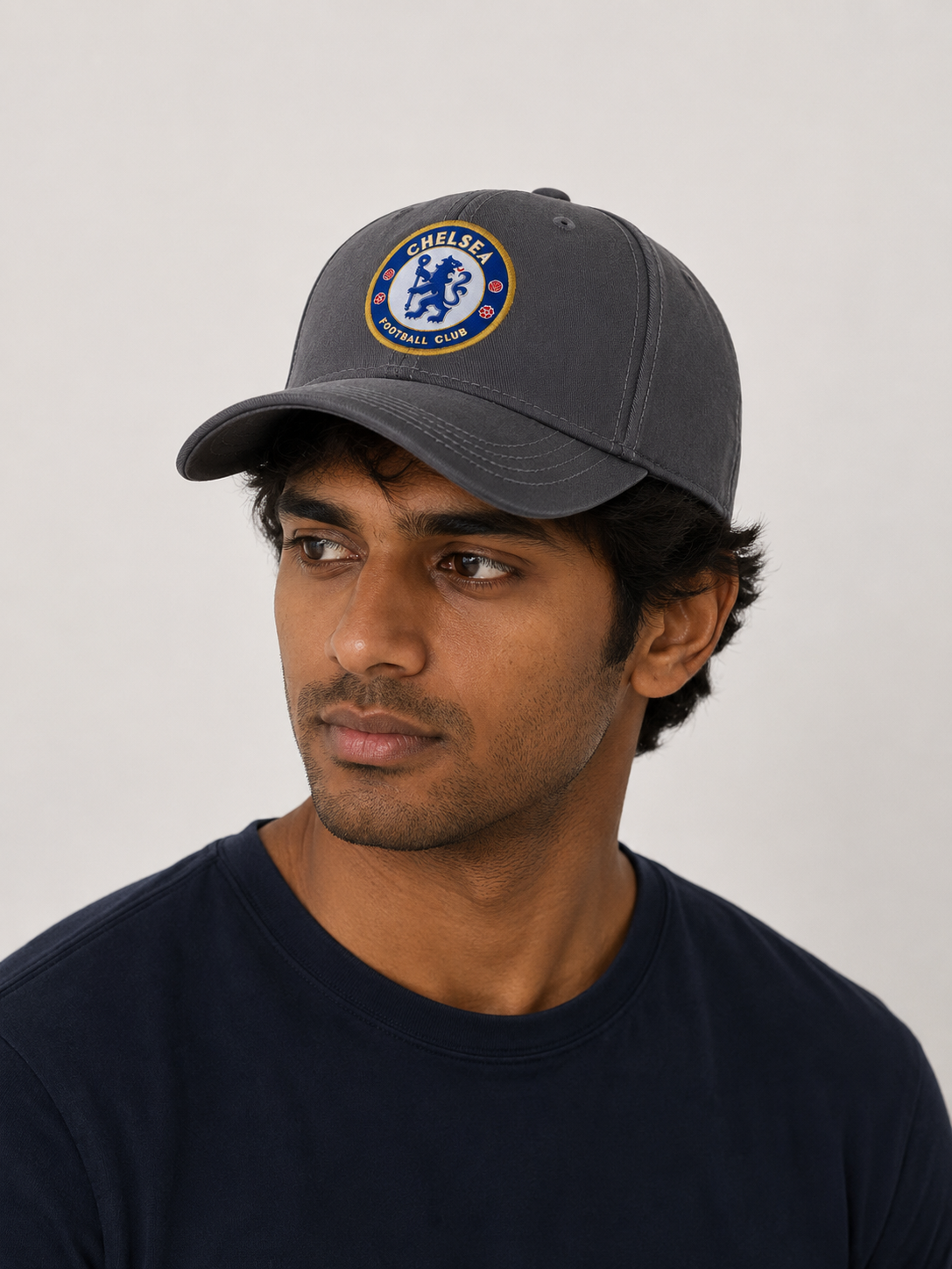 Chelsea Dark Grey Crest Baseball Cap