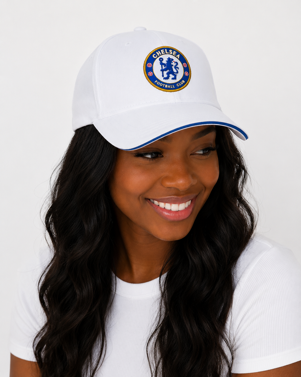 Chelsea White Crest Baseball Cap