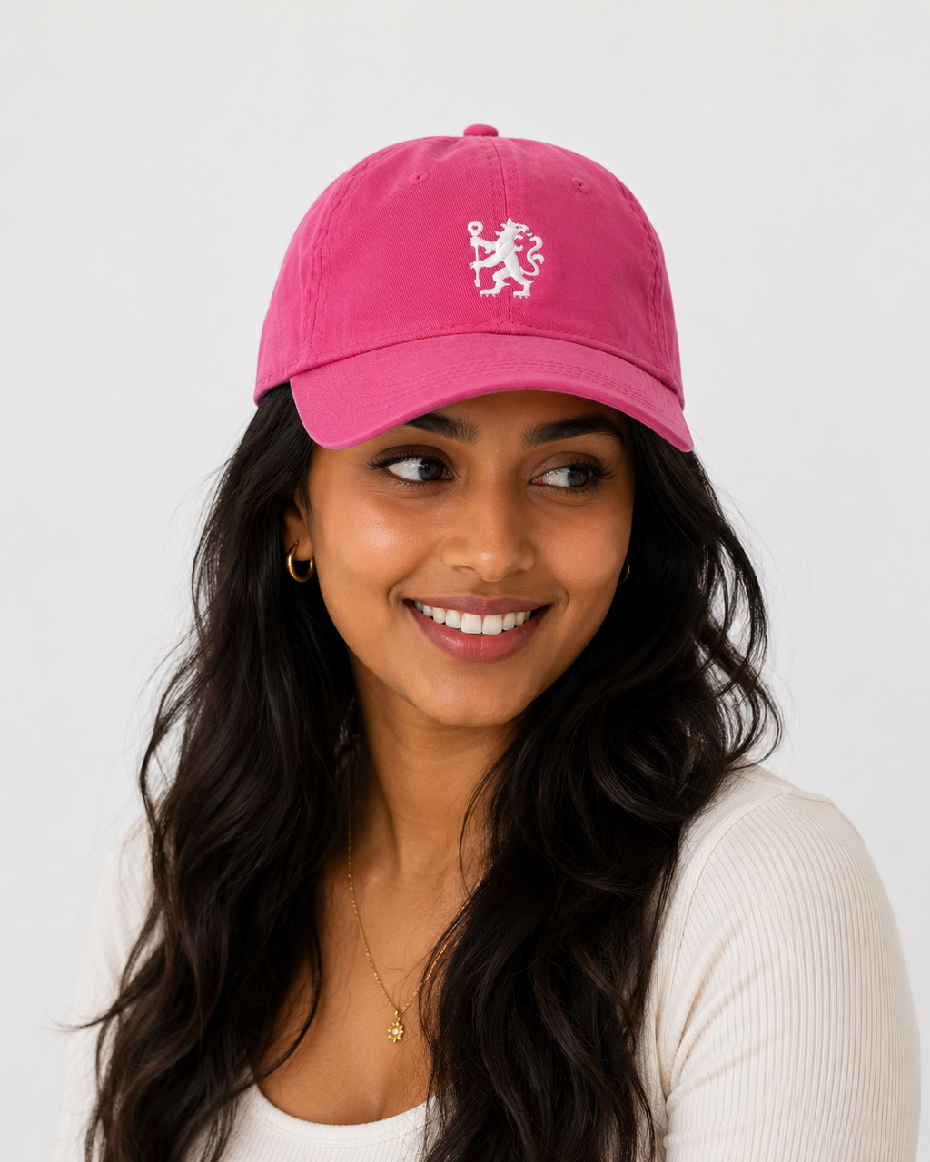 Chelsea Pink White Lion Baseball Cap