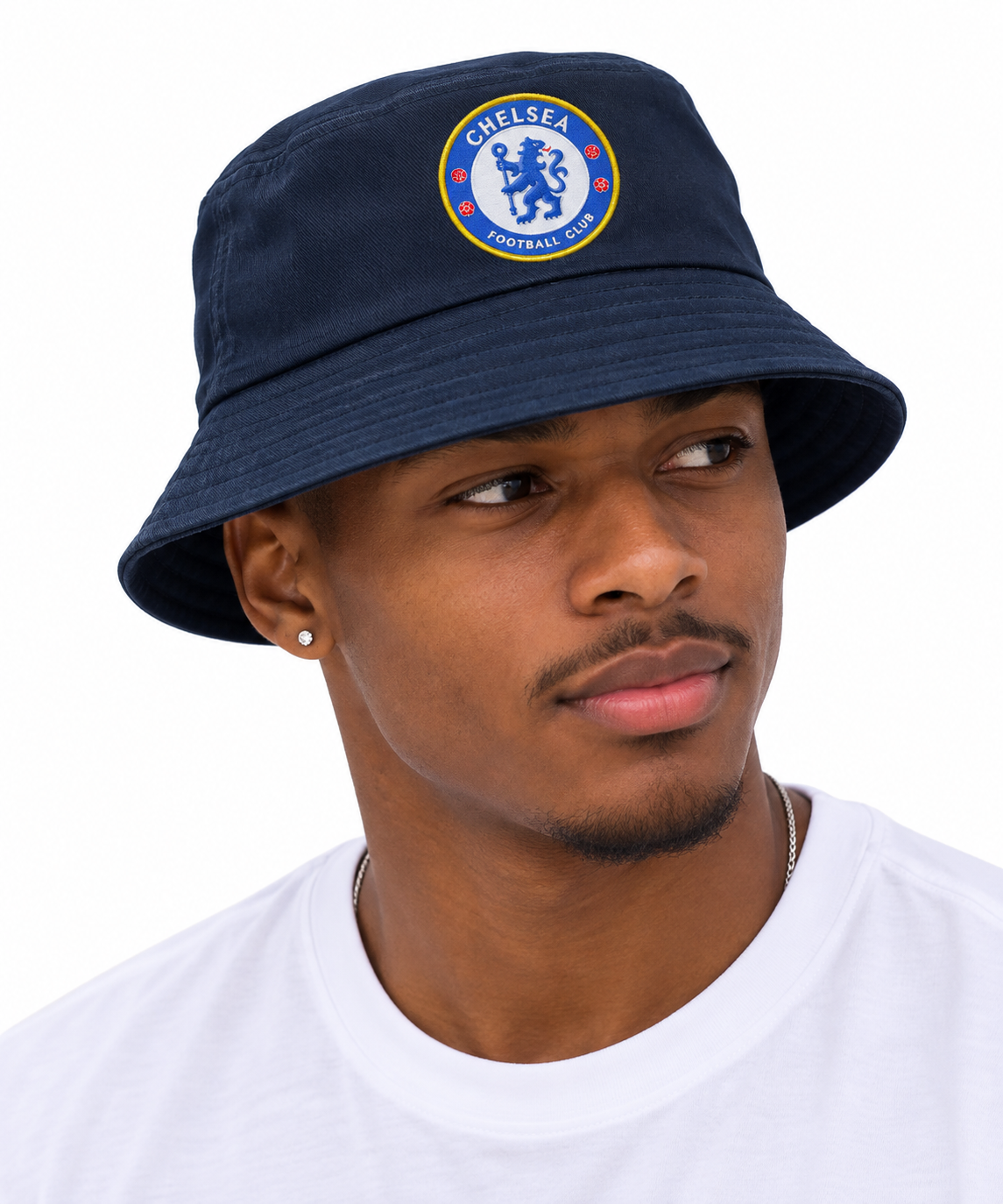 Chelsea Navy and White Reversible Bucket Hat