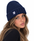 Chelsea Navy White Lion Knitted Beanie