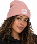 Chelsea Pink White Crest Beanie