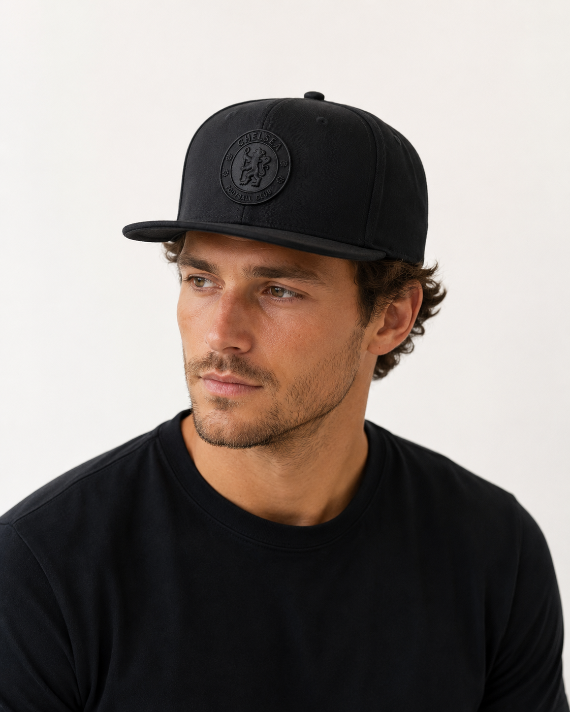 Chelsea Black Crest Snapback Baseball Cap