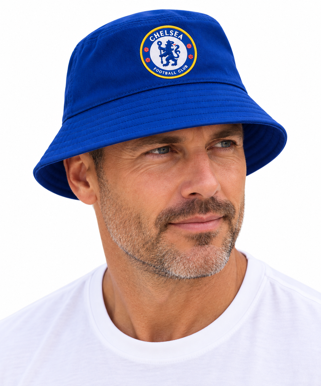 Chelsea Blue and White Reversible Bucket Hat