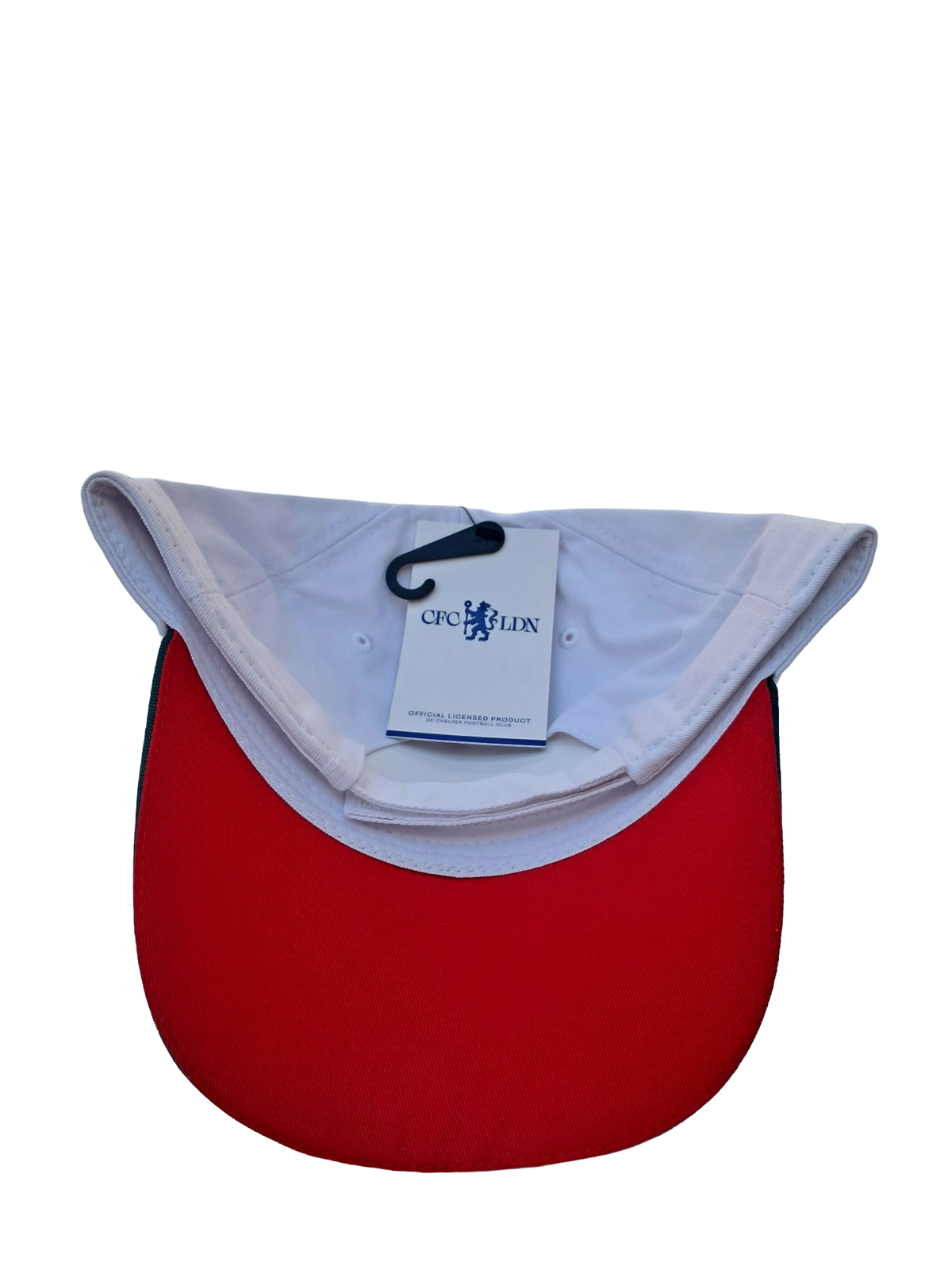 Chelsea Green And Red Striped White Baseball Cap