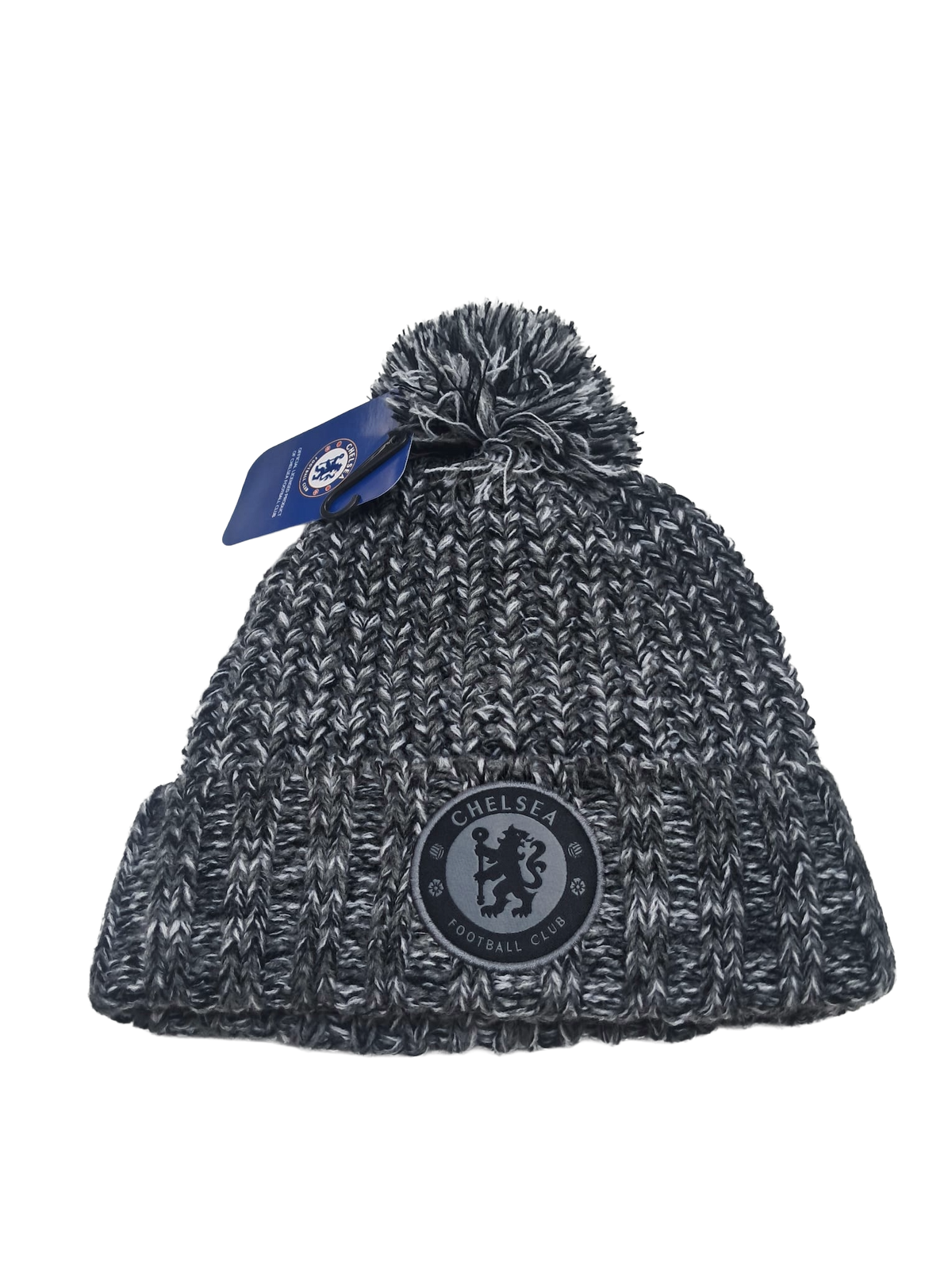 Chelsea Fleece-Lined Charcoal Bobble Hat