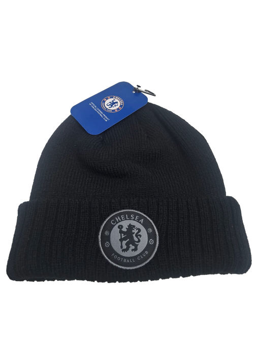 Chelsea Black Cuffed Beanie